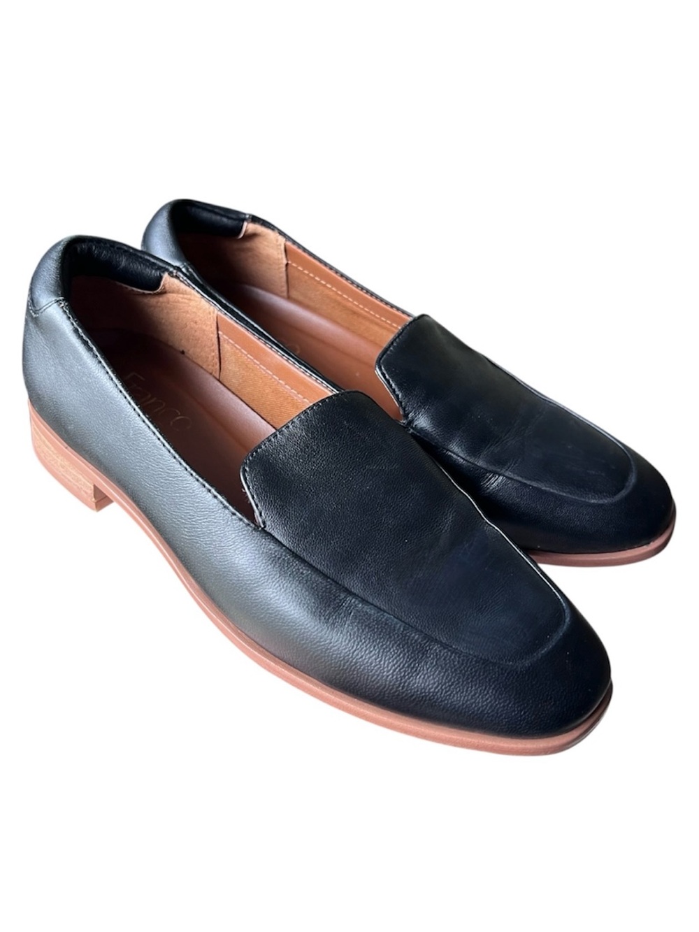 Franco Sarto Black Carlina Leather Loafers
